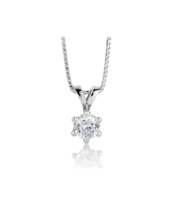 Anheng Margrete 14k hvitt gull med 0,07ct WSI diamant